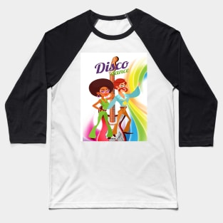 Cartoon Disco Dance Baseball T-Shirt